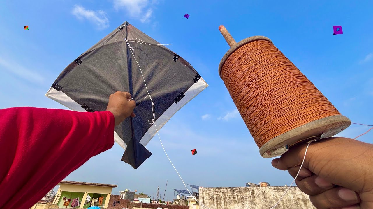 Testing * Black Zebra * Manjha 😱 | How to cut kites | Kite flying | kite