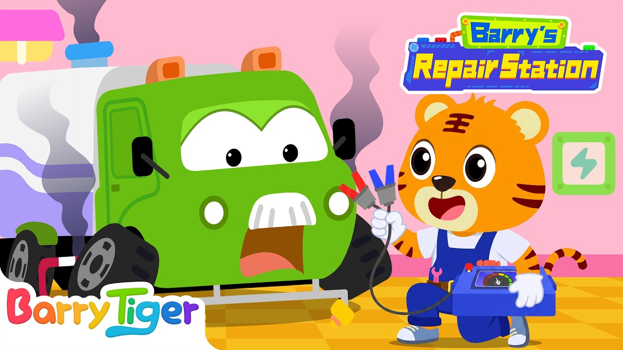 Broken Water Truck🚒️ | Interesting Vehicle Repair Story | Educational Kids Cartoons | BarryTiger