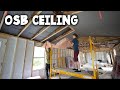 Starting the ceiling was a struggle  salvaged mobile home rebuild