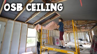 Starting the Ceiling was a Struggle! - Salvaged Mobile Home Rebuild