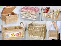 Beautiful but low cost ! 5 Basket Craft Ideas from Waste Cardboard Box