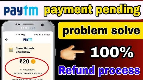 Paytm pending problem | Paytm payment under process | Paytm payment pending problem solve