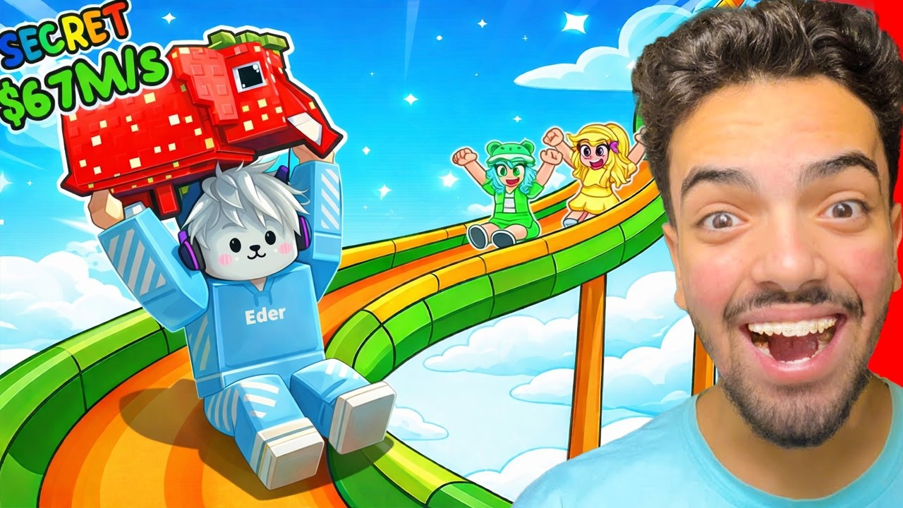 لازم تتزحلق علتوتة عشان تجيب شخصيات  Slide For Brainrots🔥