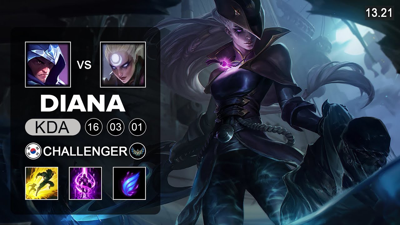 Diana vs Talon Mid - KR Challenger - Patch 13.21 Season 13