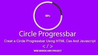 create a circle progress bar using html css javascript 2020