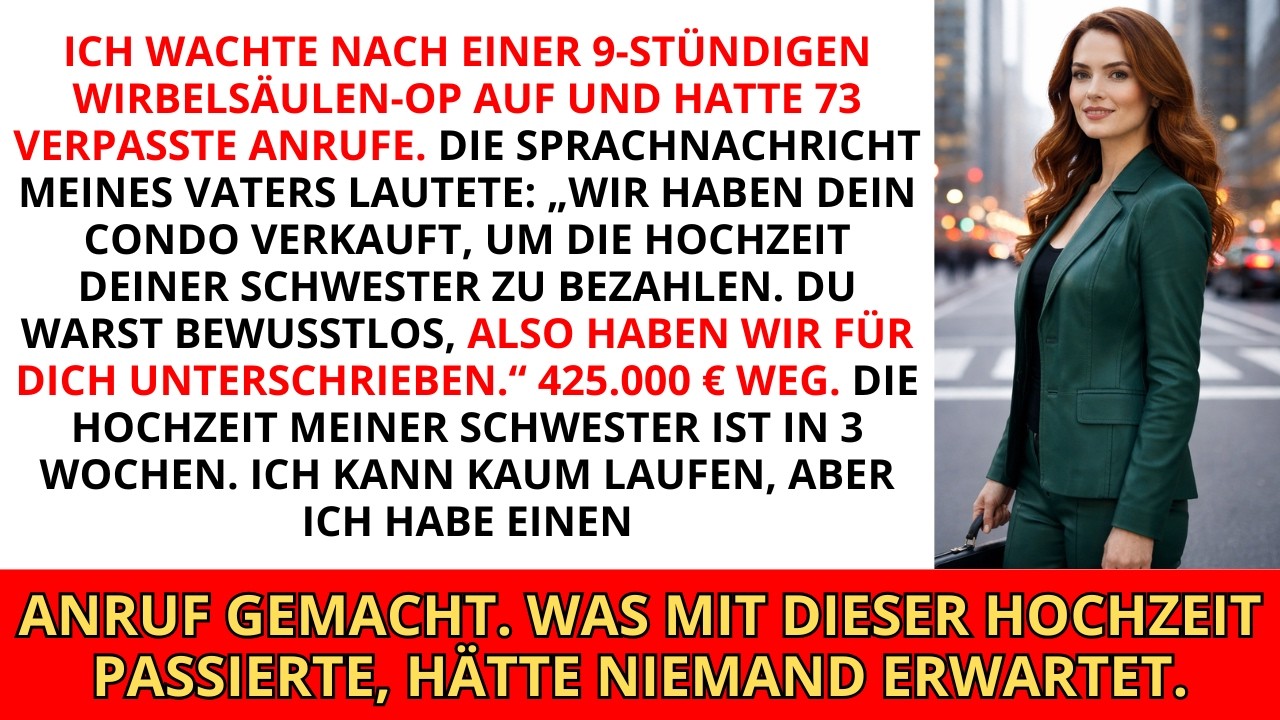 Meine Eltern verkauften mein 425.000-€-Condo, während ich operiert wurde – sie wussten nicht, das...