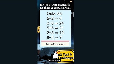 Math Brain Teasers: IQ Test & Challenge #mathquiz #mathpuzzle