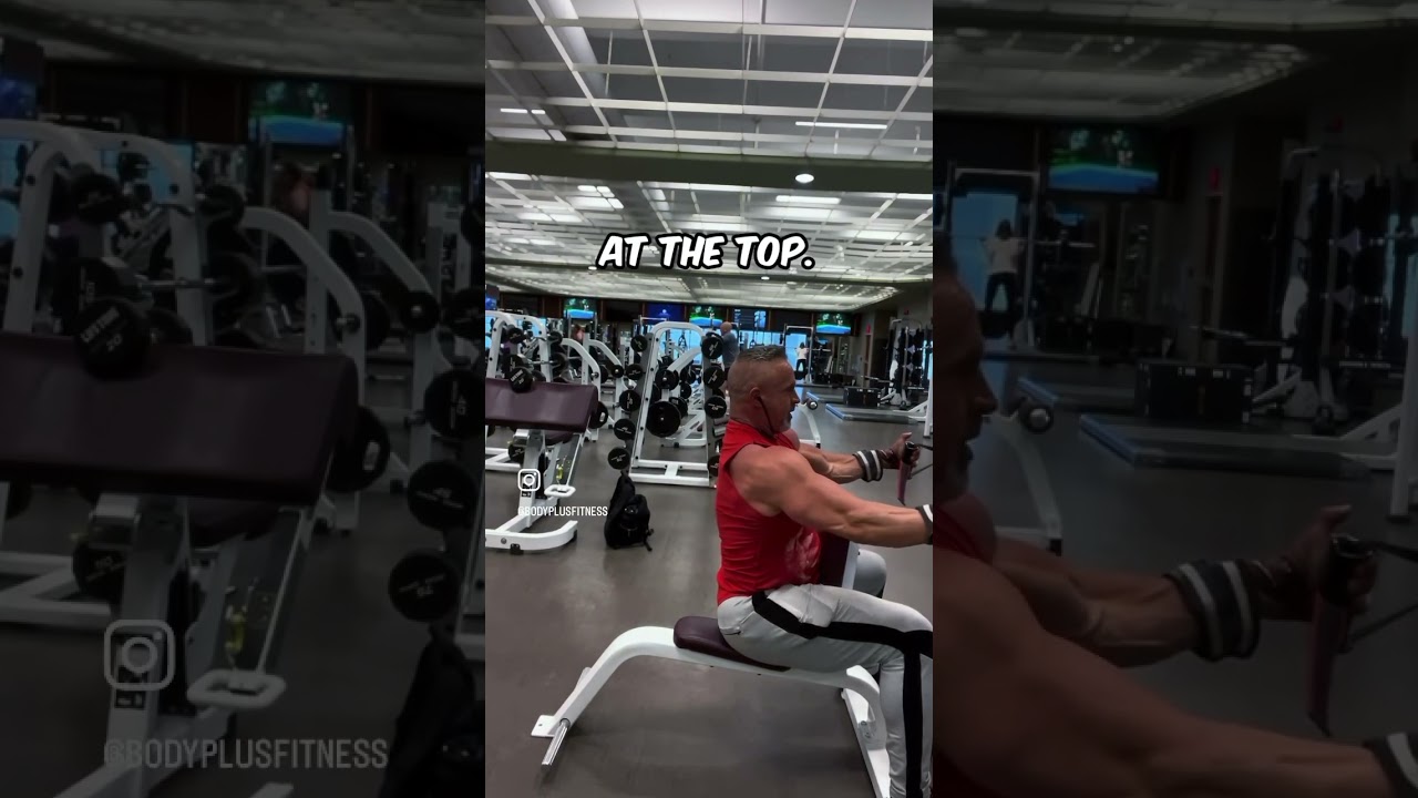 To increase back thickness try this variation of the seated cable rows using two stacks #exercise