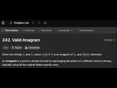 Valid Anagram | Simple solution | LeetCode 242 | Golang