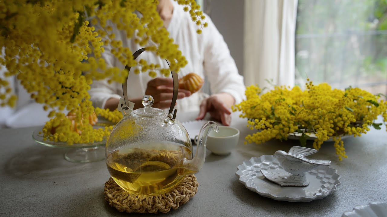 鎌倉暮らしのVlog｜花と暮らす｜桜餅とお花見｜ミモザのリース｜