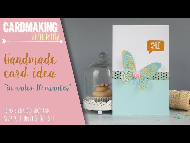 Handmade card idea in under 10 minutes - Sizzix Challenge - YouTube