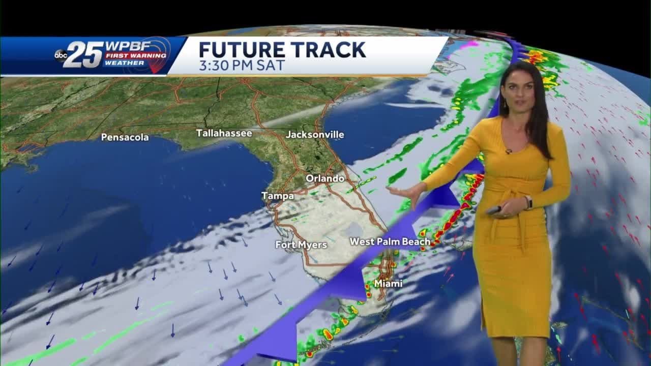 Cold pushing through South Florida, wind advisory still in effect - YouTube