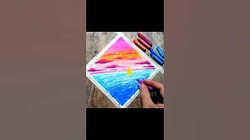 Cách vẽ tranh đề tài phong cảnh biển - Vẽ tranh bằng sáp dầu