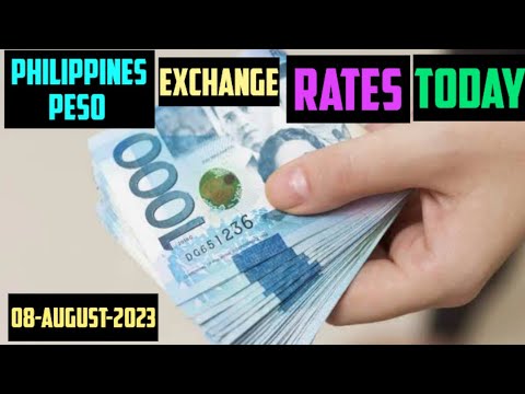 Philippines peso Exchange Rates Today 08 august 2023