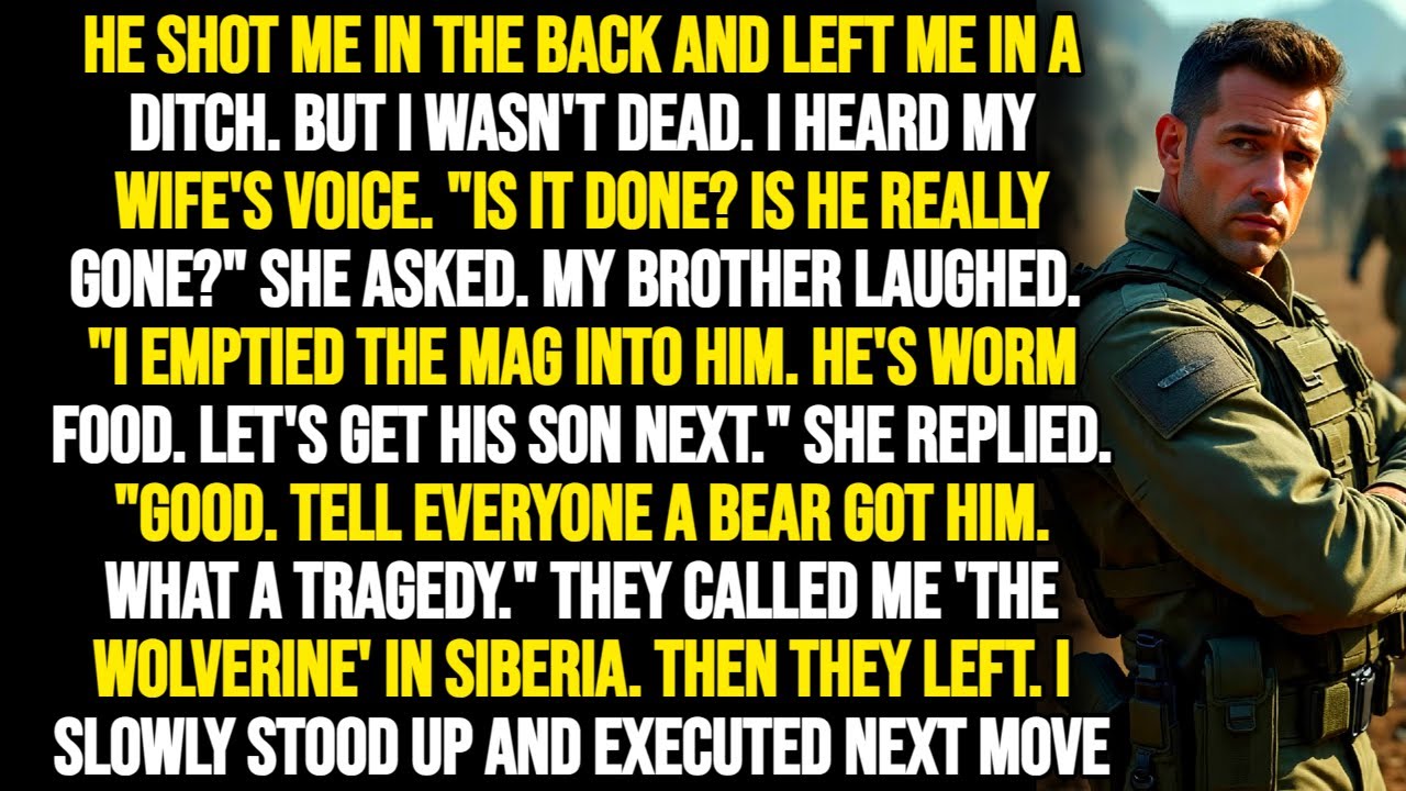 My brother shot me in the woods. 