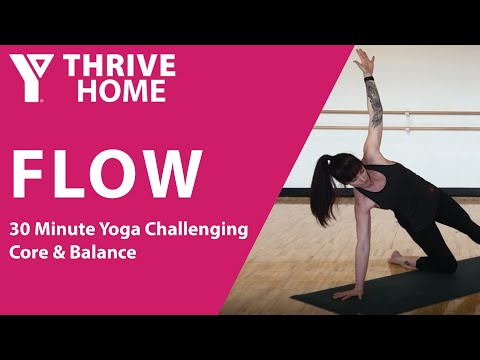 YThrive FLOW 11: 30 Minute Intermediate Yoga Challenging Core & Balance