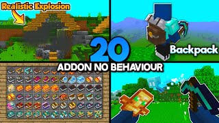 TOP 20 ADDON MCPE 1.19/1.20 COCOK UNTUK SURVIVAL NO BEHAVIOUR!