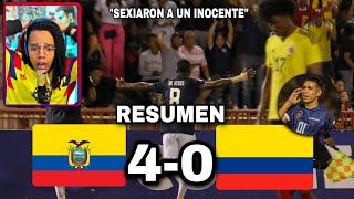 ECUADOR vs COLOMBIA COLOMBIAN REACTION