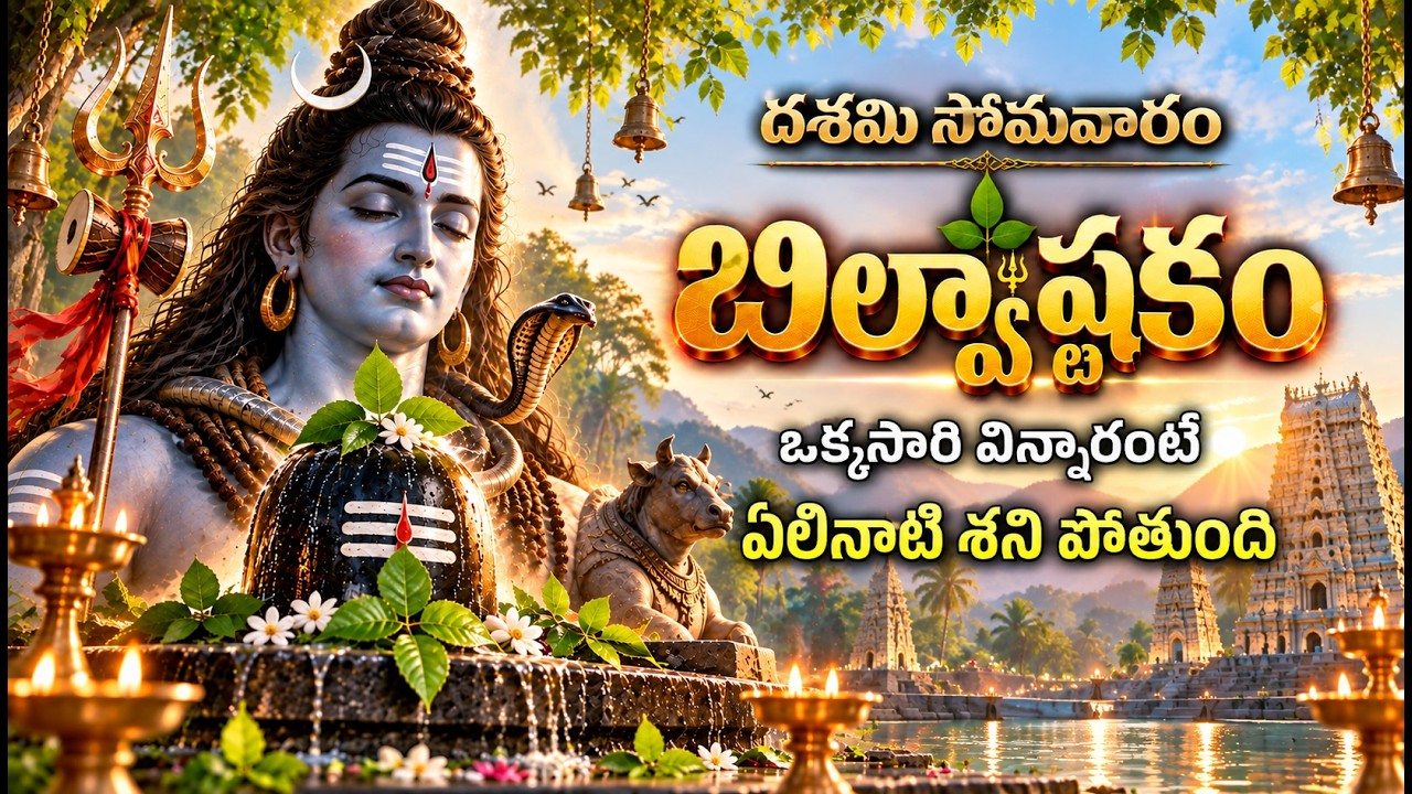 సోమవారం బిల్వాష్టకం | ఒక్కసారి విన్నారంటే ఏలినాటి శని పోతుంది | Lord Shiva Bilvashtakam telugu