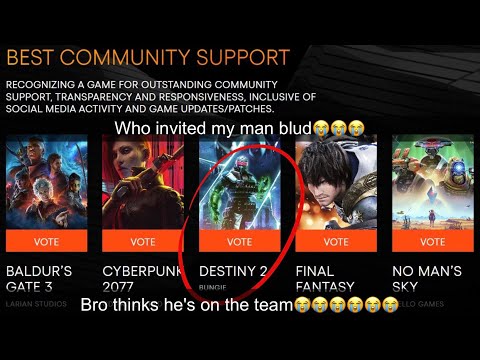 Destiny 2 after getting nominated for Community Support at The Game Awards - Destiny 2 after getting nominated for Community Support at The Game Awards