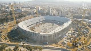 Demolición y reconstrucción Camp Nou en 2 minutos
