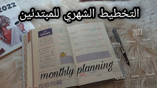 خطوات كتابة الخطة الشهرية/ التخطيط الشهري للمبتدئين plan with me