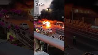 ICYMI - Nasusunog na bus sa  Edsa-Ortigas Flyover | FYP