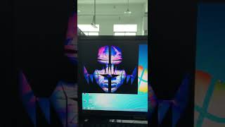 Visualpower face mask shape led display with video mapping