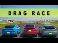 2022 genesis gv60 vs tesla model y vs ford mache gt shocking drag and roll race