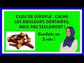 Bienfaits du CLOU de GIROFLE en 5 min : calme les douleurs dentaires et bien plus ! Dr Noura Marashi