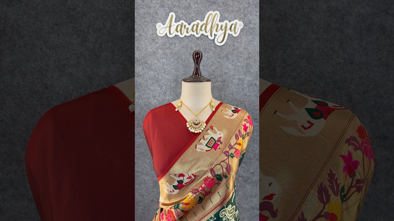 Lucknowi Paithani and Patola Fusion Saree