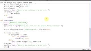 Inventory Stock Management in python
