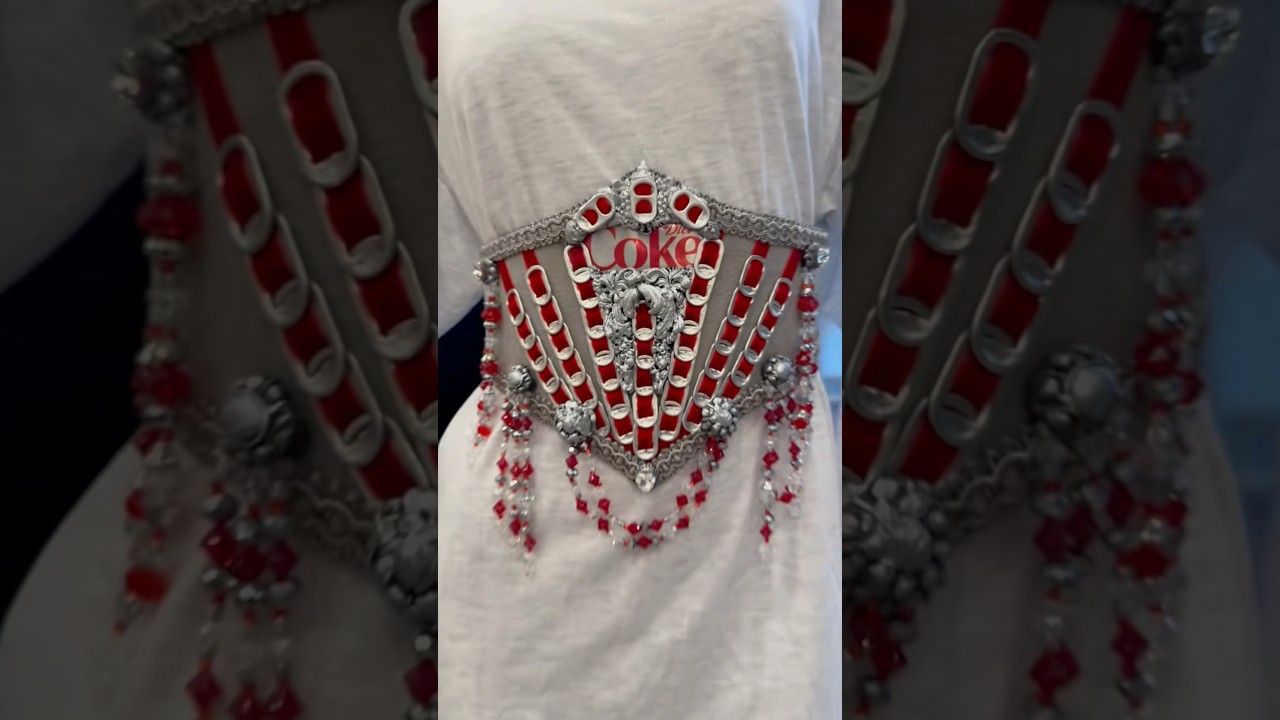 If u see me stuffin tabs into my bag at a restaurant no you didn’t♻️🥰 #dietcoke #costume #upcycling