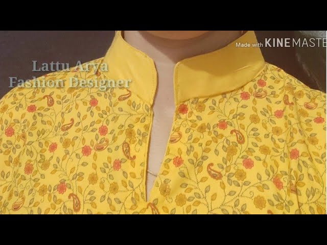 Neckline Kurti Pattern - 2 | Stand Collar with Placket - YouTube