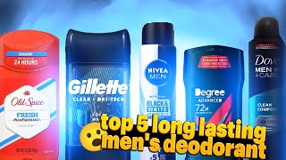 Top 5 Best Long Lasting Men's Deodorants | Best Summer Deodorants In 2023 | Best Summer Perfume