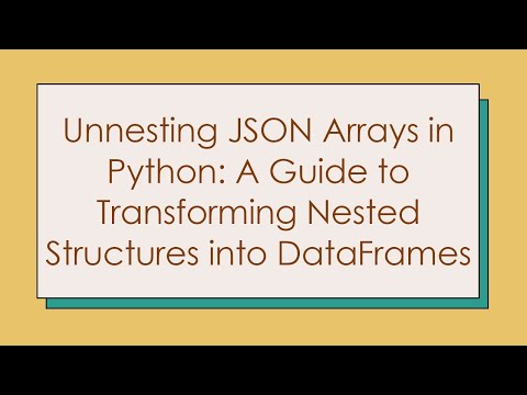 Unnesting JSON Arrays