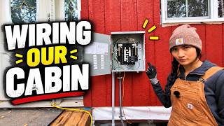 Wiring our off-grid cabin powered by solar.