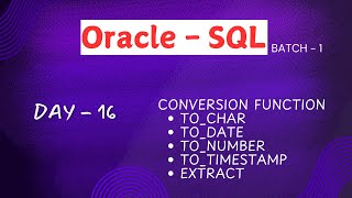 Day - 17 | CONVERSION FUNCTION | SQL in Tamil | Code Surfing YT | #codesurfingyt