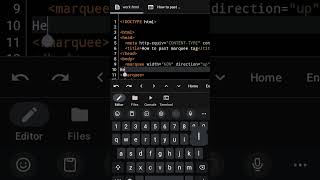 How to use marquee tag in HTMl part 1