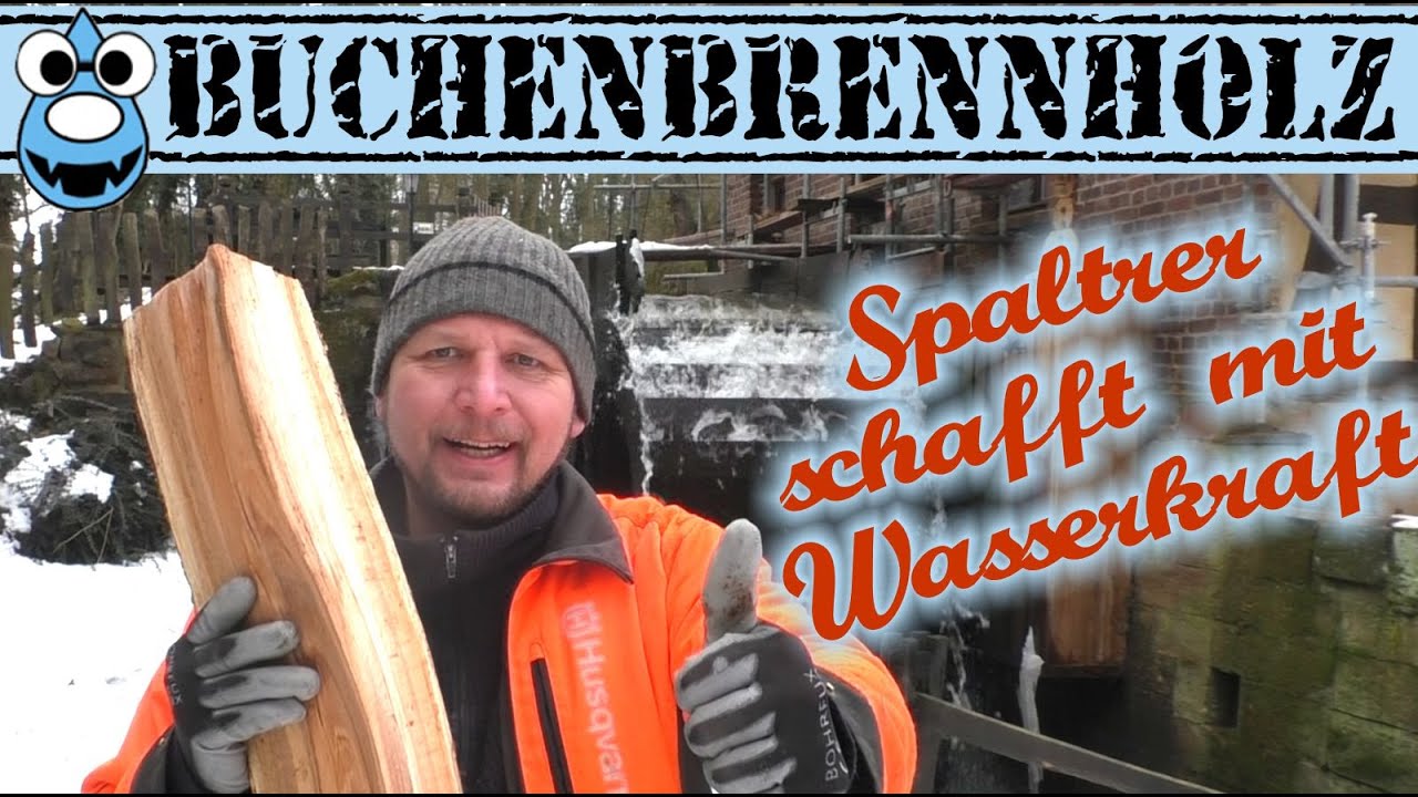 🪓 Holzspalter schafft mit Wasserkraft🪓