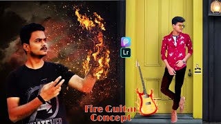 Fire Guitar Concept Photo Editing In Picsart screenshot 3