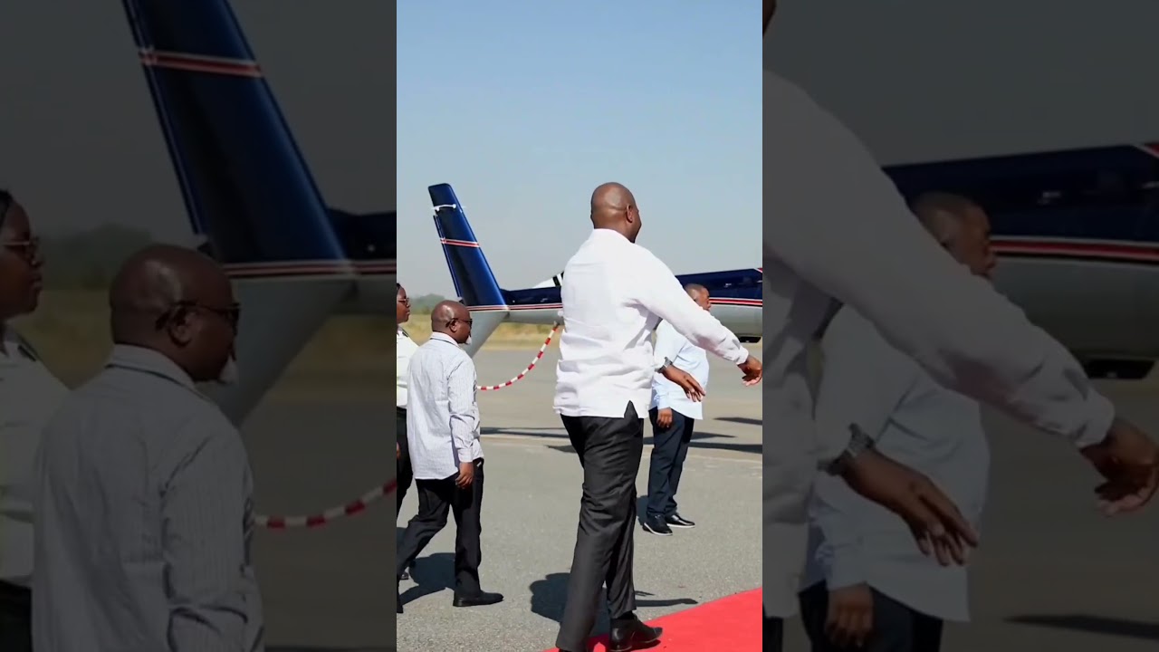 Chegada do Presidente da República de Moçambique Daniel Chapo à Província de Tete.
