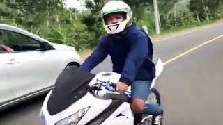 Geber ninja 250 jari jari ..di siang bolang .. (kuping panas )