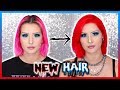 CHANGEMENT DE COULEUR DE CHEVEUX 👀| Décoloration + Coloration ROUGE 🔥