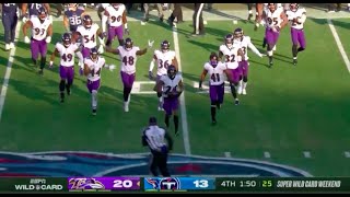 Ravens Taunts Titans BY STOMPING THEIR LOGO! In the 4th Quarter | NFL Wildcard | Jan 10, 2021