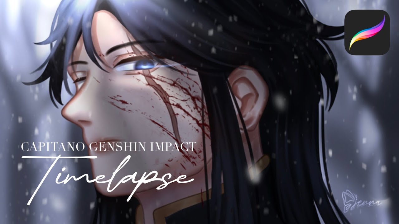 [Speedpaint] Maskless Capitano | Genshin Impact - YouTube