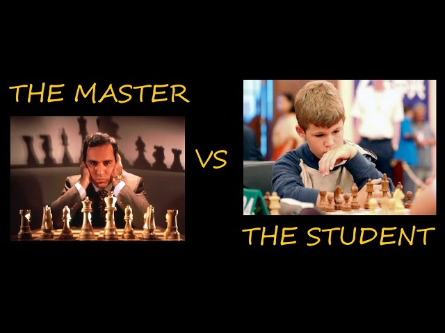 Young magnus vs Kasparov #chess #chesstok #NextLevelDish #chessmaster