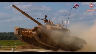 Indian Team T90S "Bhishma" Tank At Russian Army Games Tank Biathlon 2017