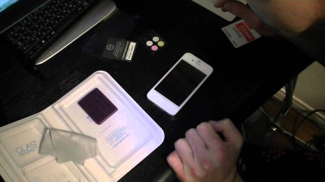 SGP Premium Tempered Glass Screen Protector Install on IPhone 4