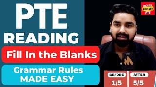 PTE READING FILL IN THE BLANKS | Grammar Tips and Tricks for scoring 90/90 in PTE READING